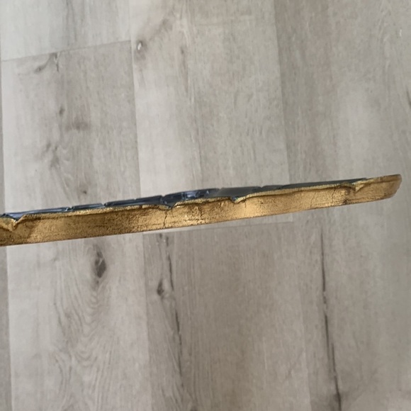 R+D. Lab Sara tray black gold wooden made in Italy hand made modern glam - Picture 14 of 14